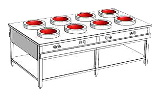 Плита индукционная WOK Heidebrenner ETK-I-W 761839