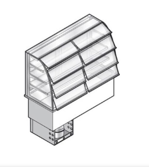 Встраиваемый прилавок-витрина для холодных блюд Emainox I7VVC2RVR3