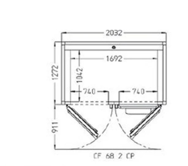 Шкаф расстоечный  Pavailler  CF 68 2 CP 60X80 2 двери 2 тележи