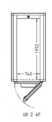 Шкаф расстоечный  Pavailler  EV 68 2 AP 60X80 1 дверь 2 тележки